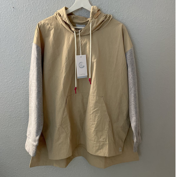 CALME By Johnny Was Mix Nylon Hooded Pullover Windbreaker Jacket Size Large NWT - Picture 2 of 7